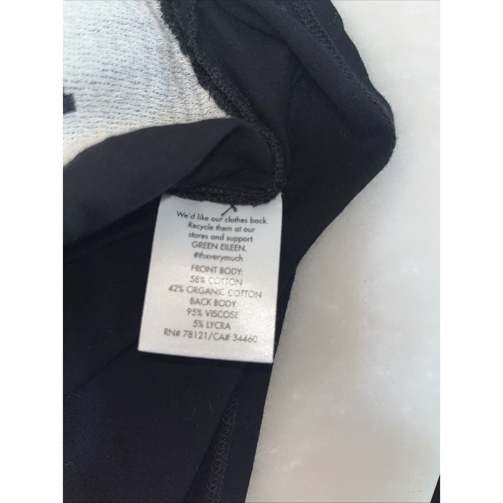 Eileen Fisher Folklore Cotton Jacquard Black Sleeveless Top Small - Picture 8 of 8